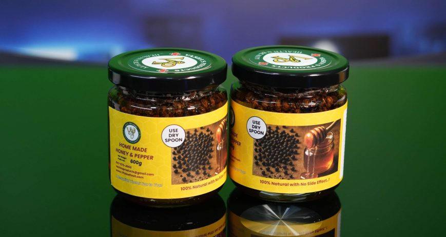 Honey & Pepper Elixir Enhances immunological function Reduces oxidative stress Usage Instructions: Take 1 spoon twice daily. Follow with warm water after a few minutes. Additional health benefit: Skin Health Improvement: Enhances overall skin health. Infection Fighter: Acts as a potent infection-fighting agent. Cancer Risk Reduction: May help reduce the risk of cancer. Dental Health Improvement: Contributes to improved dental health. Digestive Stimulation: Stimulates and supports healthy digestion. Gastric Relief. Alleviates gastric problems. Dry Cough Relief Effectively soothes dry cough. Joint Pain Relief: Provides relief from joint pain. Headache Relief: Eases headaches. Weight Loss Aid: Supports weight loss efforts.  